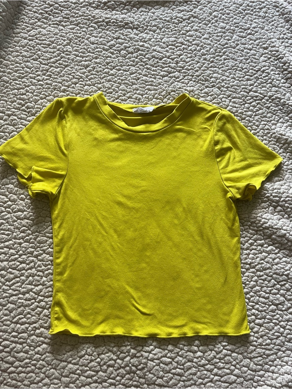 Yellow/Lime Lettuce Edge Top